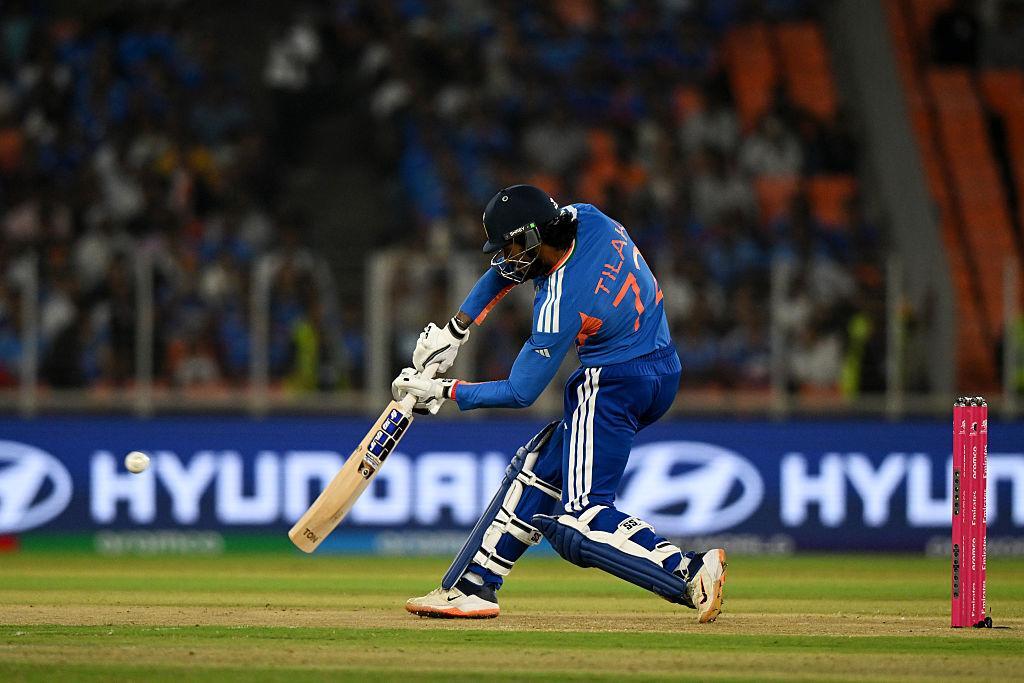 Netherlands batter during chase against India in Group A 2026 at Narendra Modi Stadium