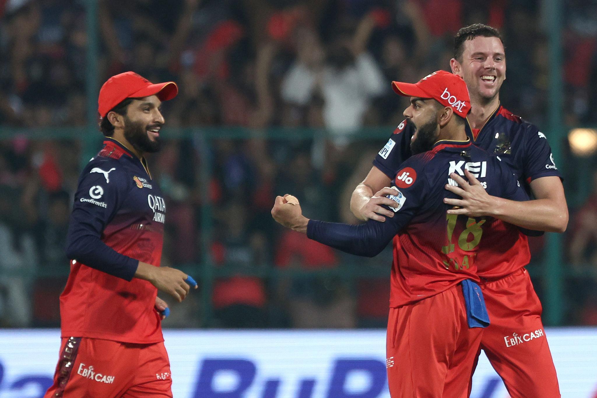 RCB batting during IPL 2026 match vs CSK at Chinnaswamy Stadium